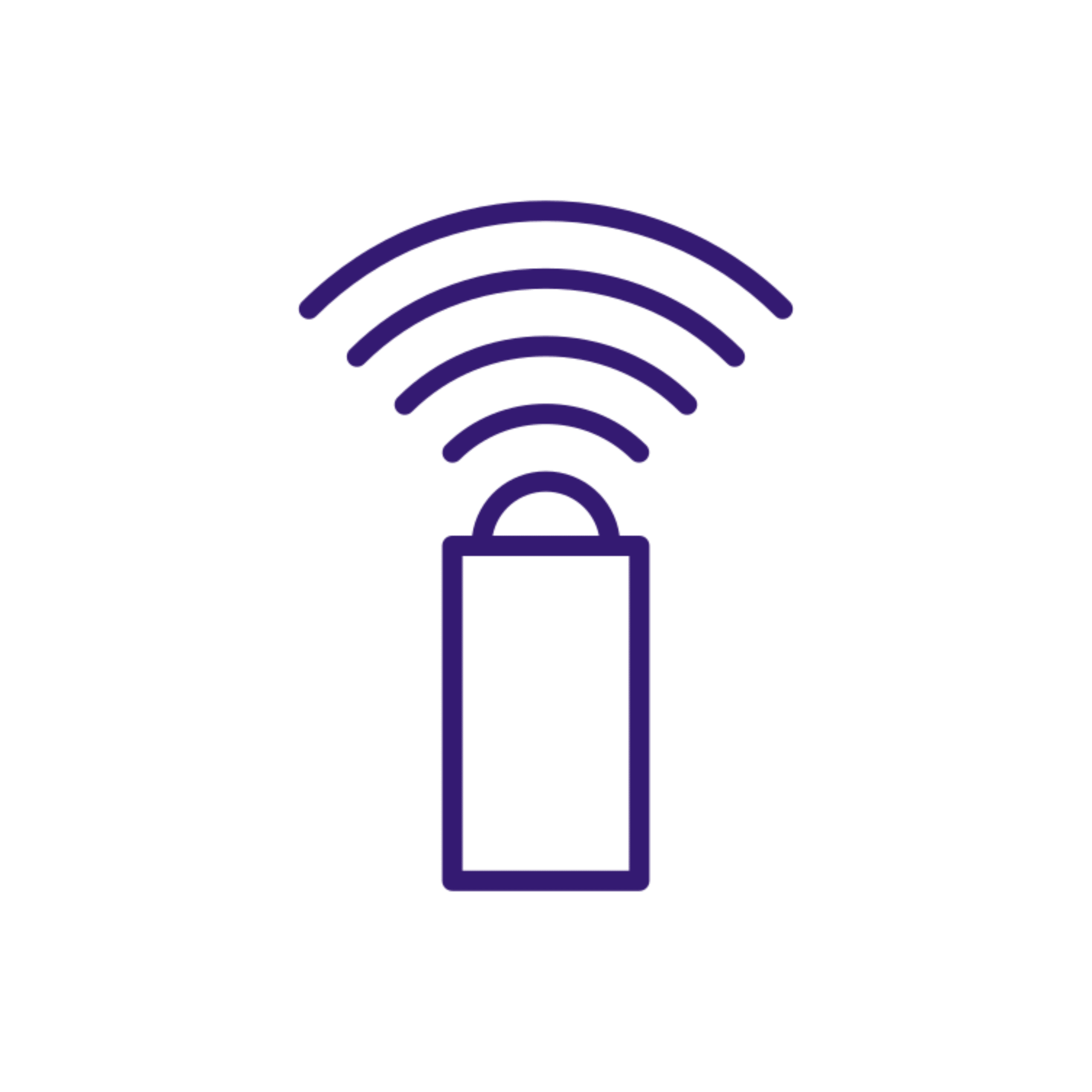 Pictogramme d'un capteur émettant des ondes électromagnétiques