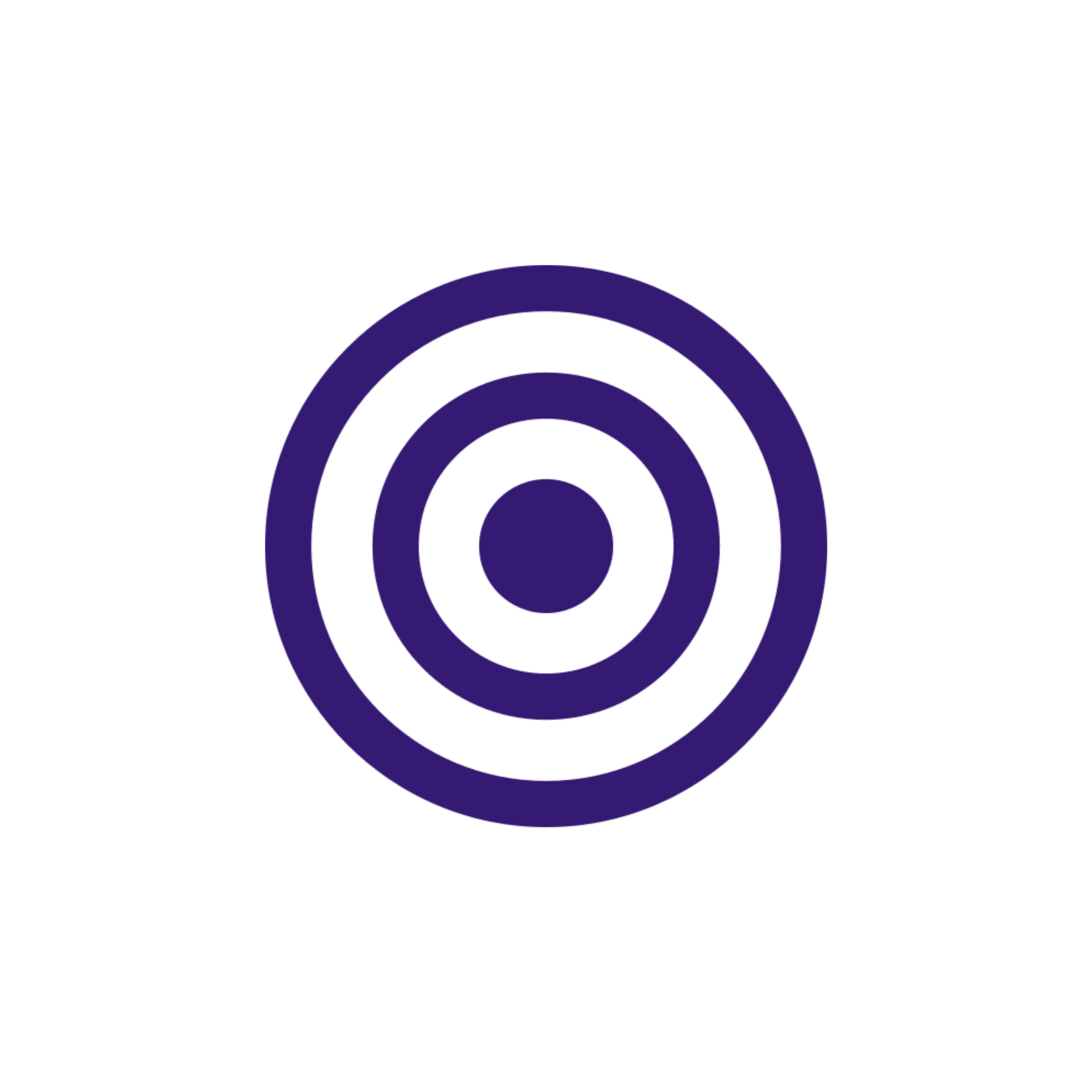 Pictogramme d'une cible avec trois cercles